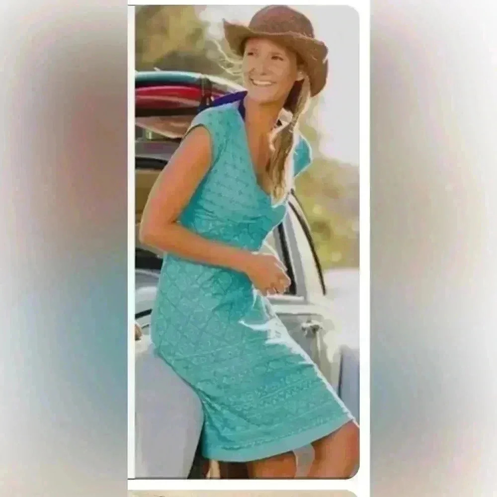 ATHLETA Dhara Knit Burnout Midi Dress size Small Tall